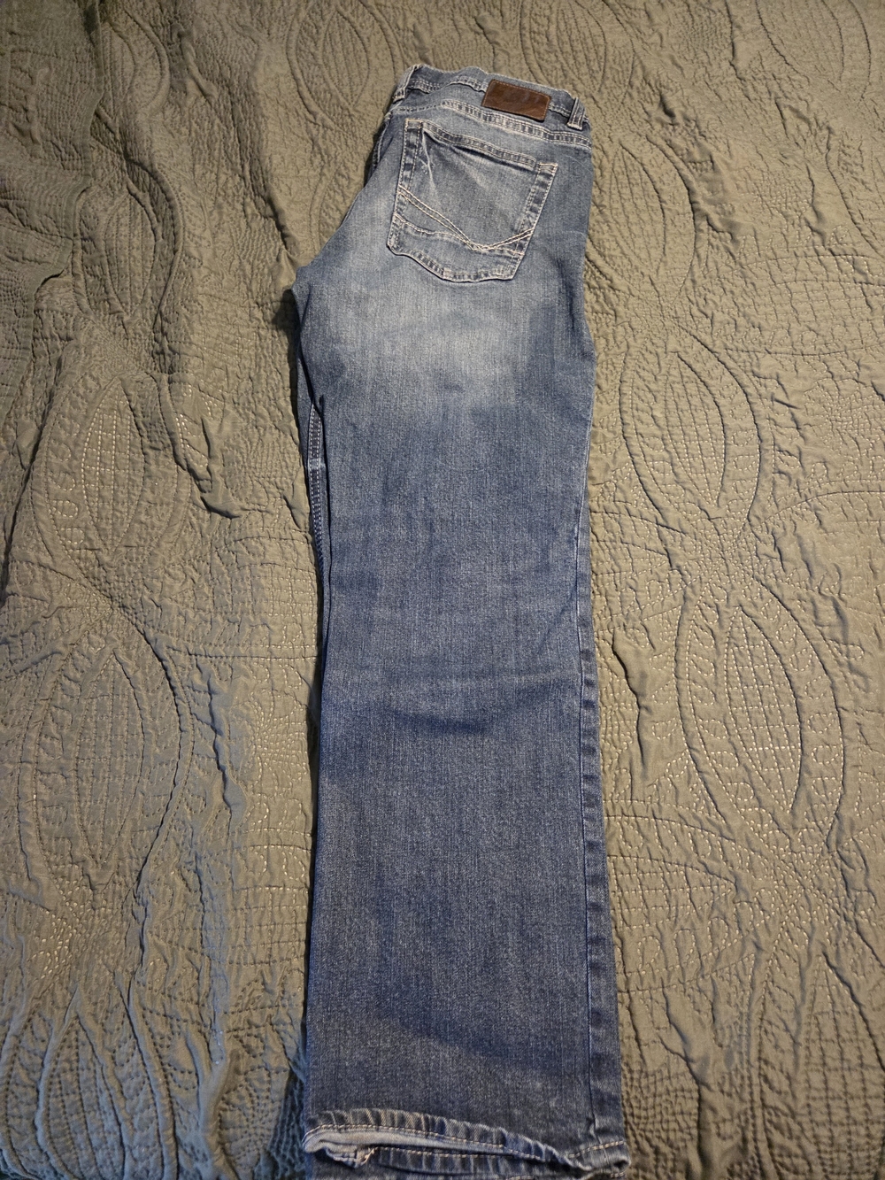Buckle Men's Straight Jeans Blue